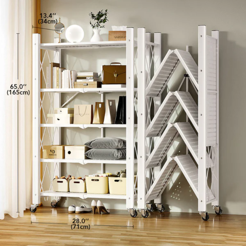 [Llévate 2 y Pagá 1 ] Estantería Inoxidable Con Pisos Multifuncional Plegable