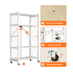 [Llévate 2 y Pagá 1 ] Estantería Inoxidable Con Pisos Multifuncional Plegable