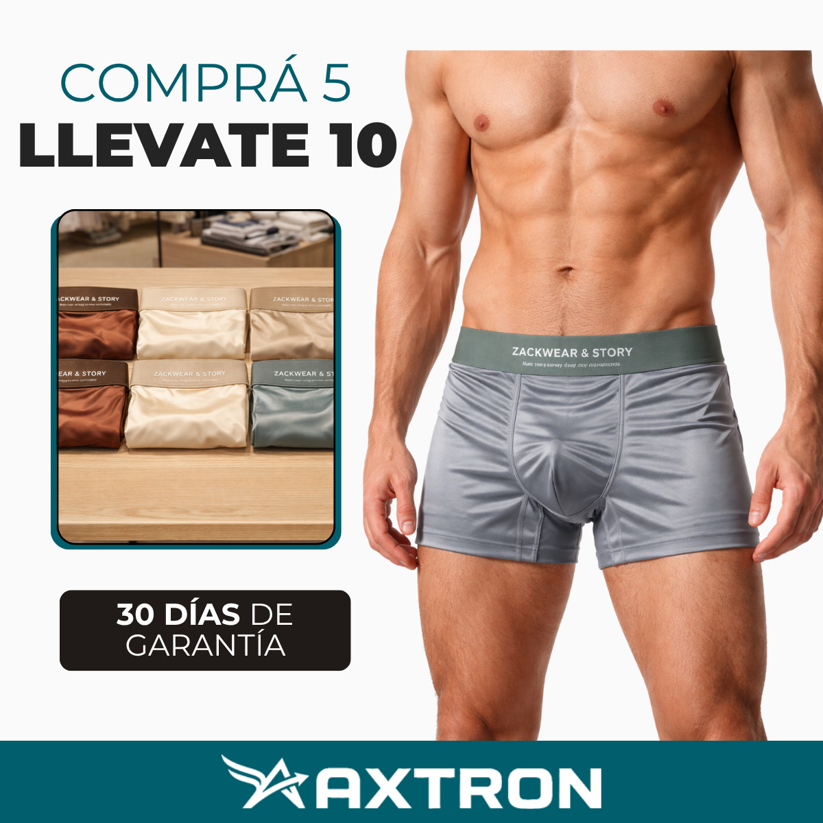 [Llevá 10 y Pagá 5] Bóxer Masculino Imperial Antiolor de Seda Fría sin Costura (¡Confort y Frescura!)