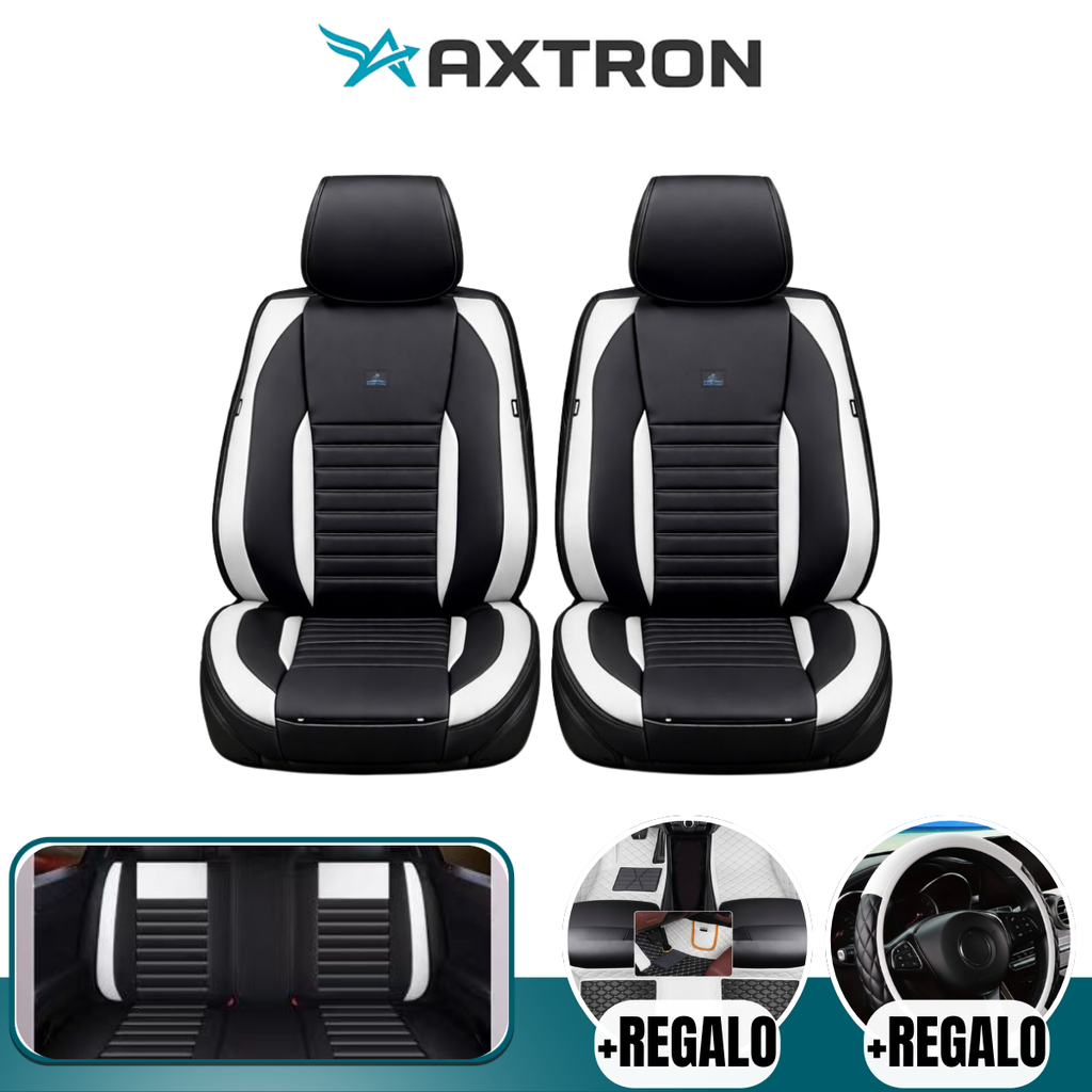 Funda para Auto Booster Universal en Cuero Legítimo con Airbag Incorporado + REGALO: Alfombra y Funda para Volante
