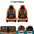 Funda para Auto Hunder Universal en Cuero Legítimo con Airbag Incorporado + REGALO: Alfombra y Funda para Volante