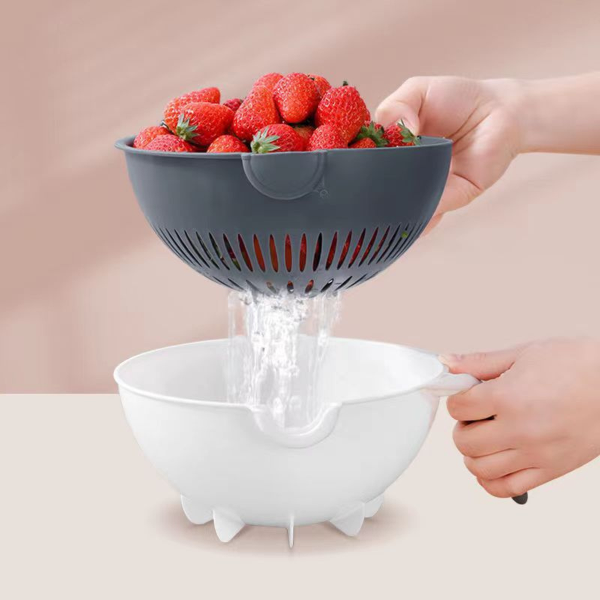 Llevá 2 y Pagá 1 | Cortador de Verduras Multifunción con Cuchillas de Acero Inoxidable + Escurridor